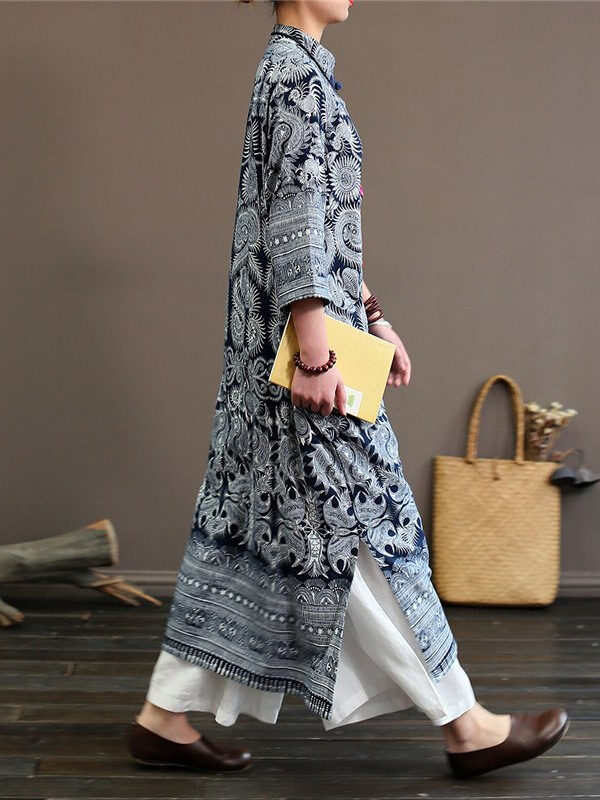 Сhinese style dress with print