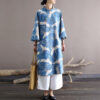 Chinese style dress with vintage print 1