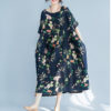 Casual O-neck dress withs floral print 1