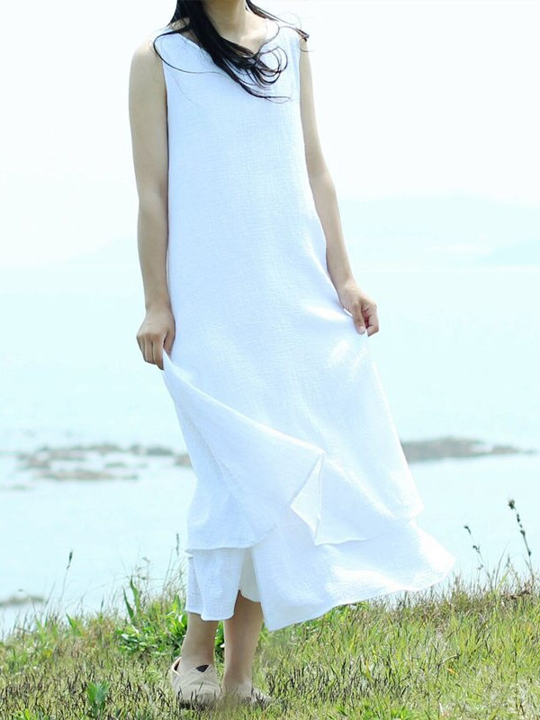 Casual loose sleeveless Dress – 8 color