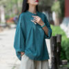 Chinese style blouse with long sleeve - 3 colors 1