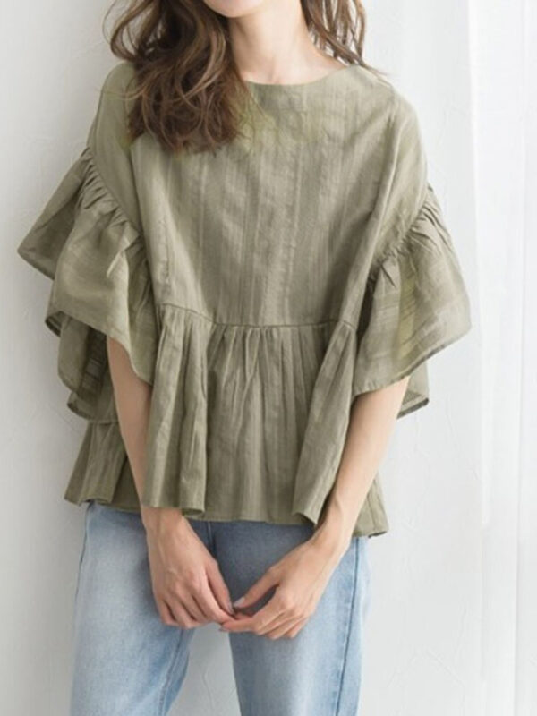 Loose shirt with butterfly sleeves – 2 colors