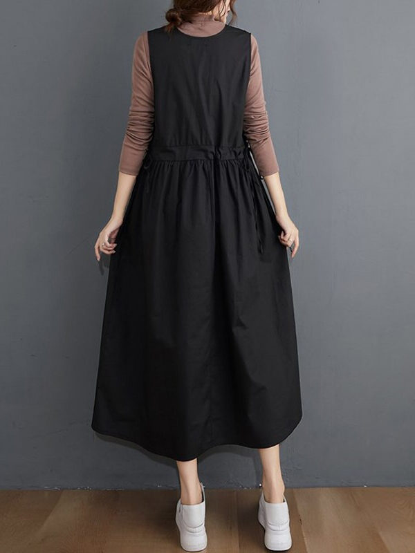 Oversize Sleeveless V-Neck Dress